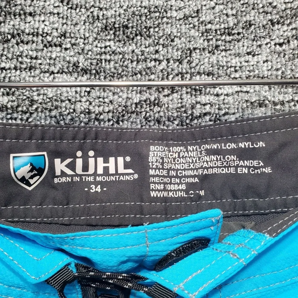Kuhl‎ Mutiny River Board Shorts Mens 34 Blue Stretch Swim Trunks Surf Beach